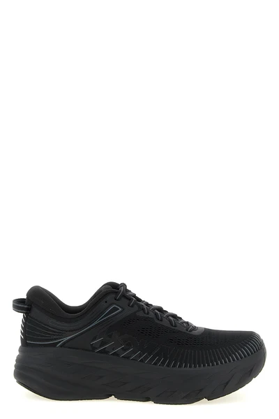 black multimaterial mesh leather inserts running sole
