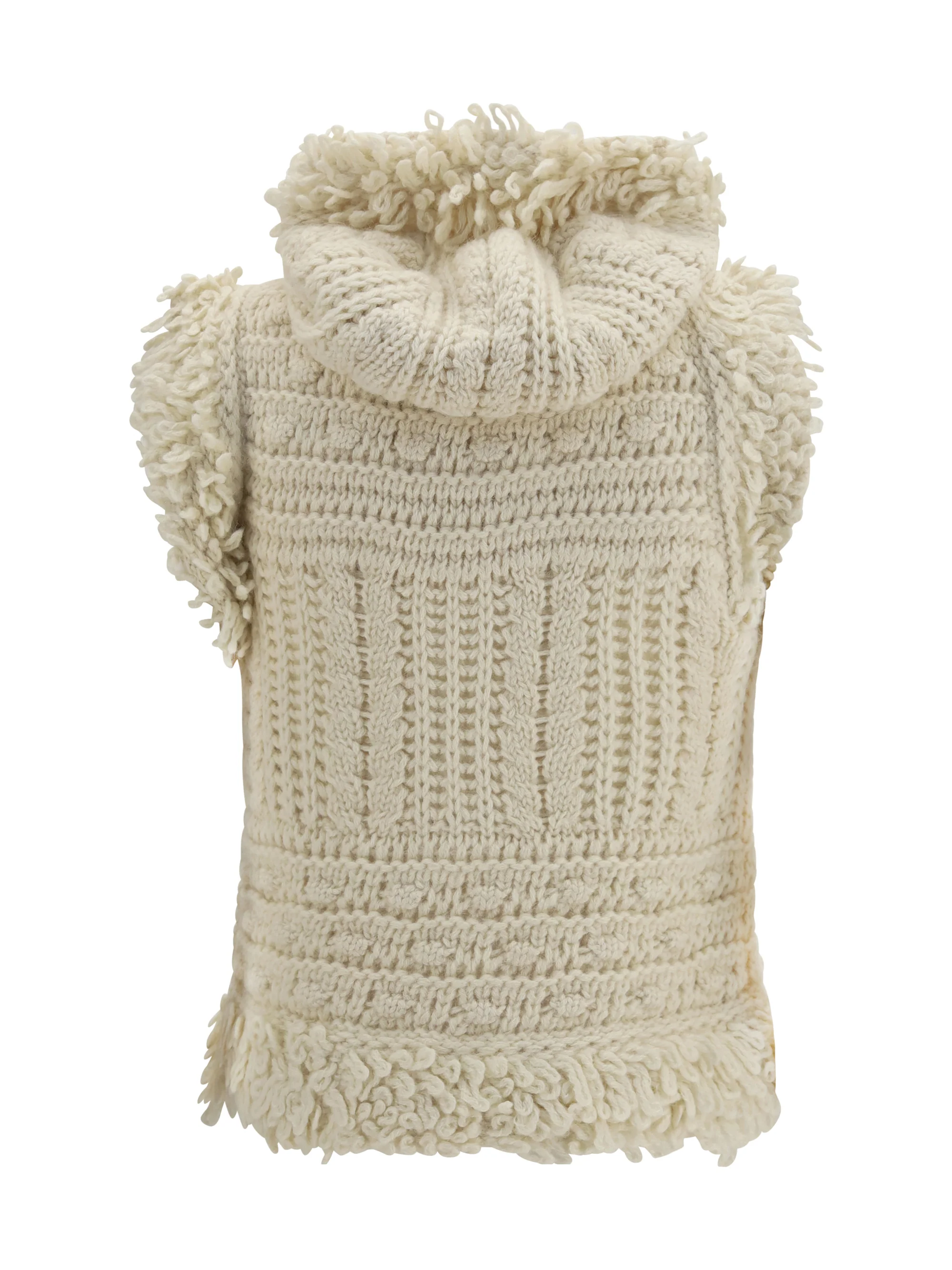 wool and alpaca hooded gilet