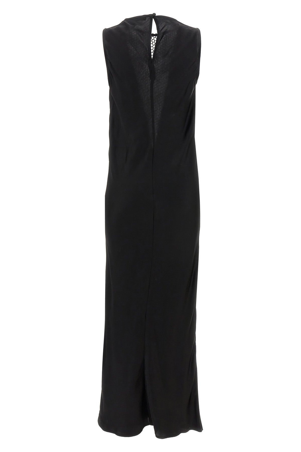 ROTATE BIRGER CHRISTENSEN 32 sleeveless midi sleeveless dress in viscose satin