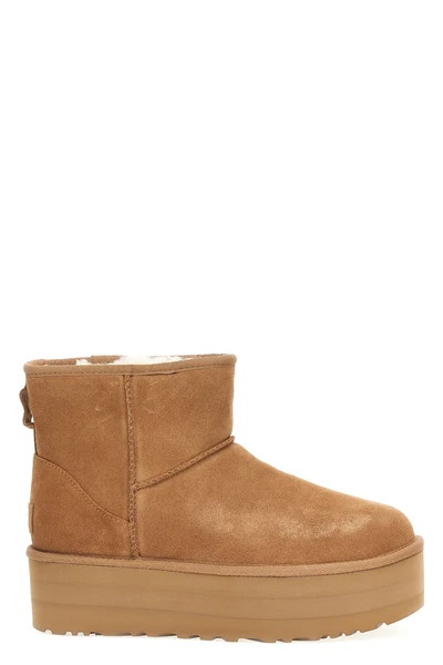 classic mini platform suede ankle boots