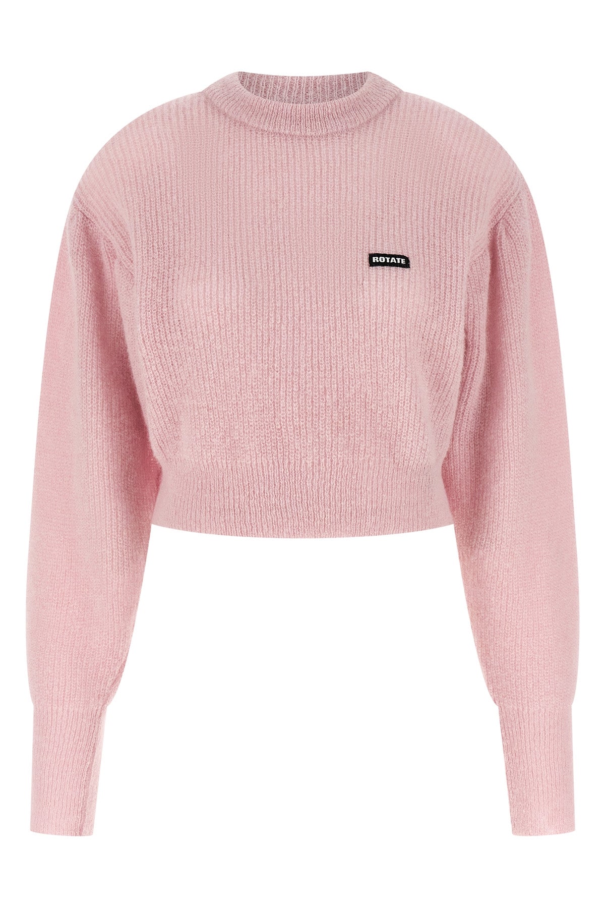 ROTATE BIRGER CHRISTENSEN M knit puff cropped sweater in alpaca and wool blend