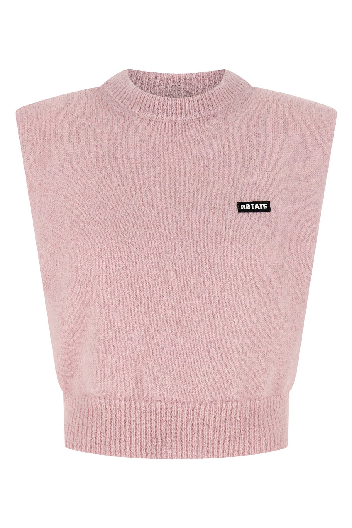 ROTATE BIRGER CHRISTENSEN XS knit cropped cropped vest in alpaca and wool blend