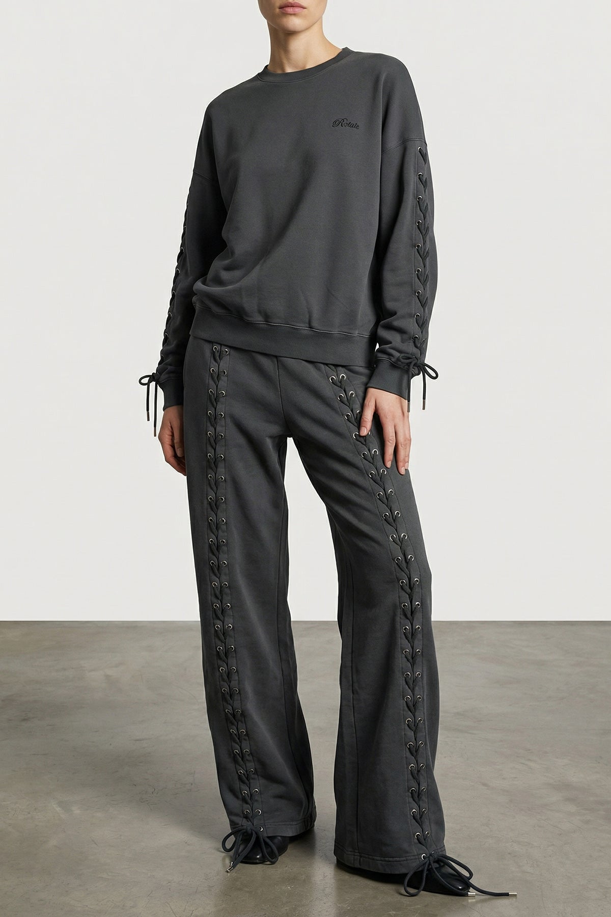 ROTATE BIRGER CHRISTENSEN S lacing fleece pants