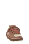 lowmel suede and woven canvas sneakers