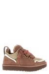 lowmel suede and woven canvas sneakers