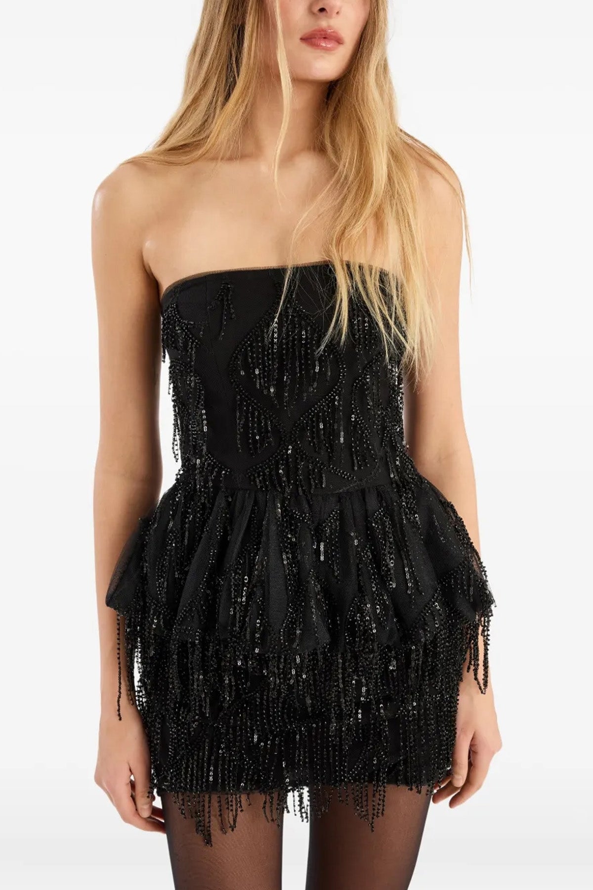 ROTATE BIRGER CHRISTENSEN 40 sequins bubble sleeveless mesh top
