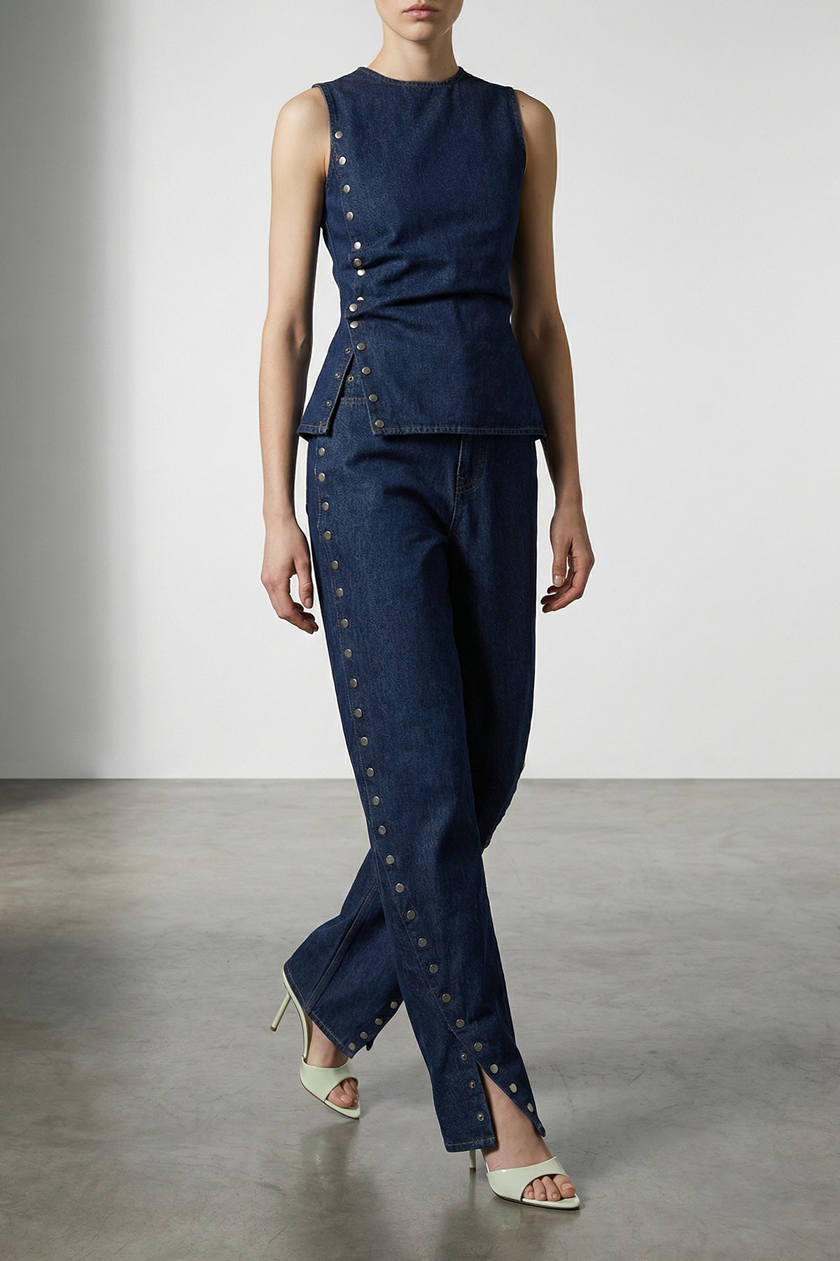 ROTATE BIRGER CHRISTENSEN 26 denim buttoned cotton denim jeans