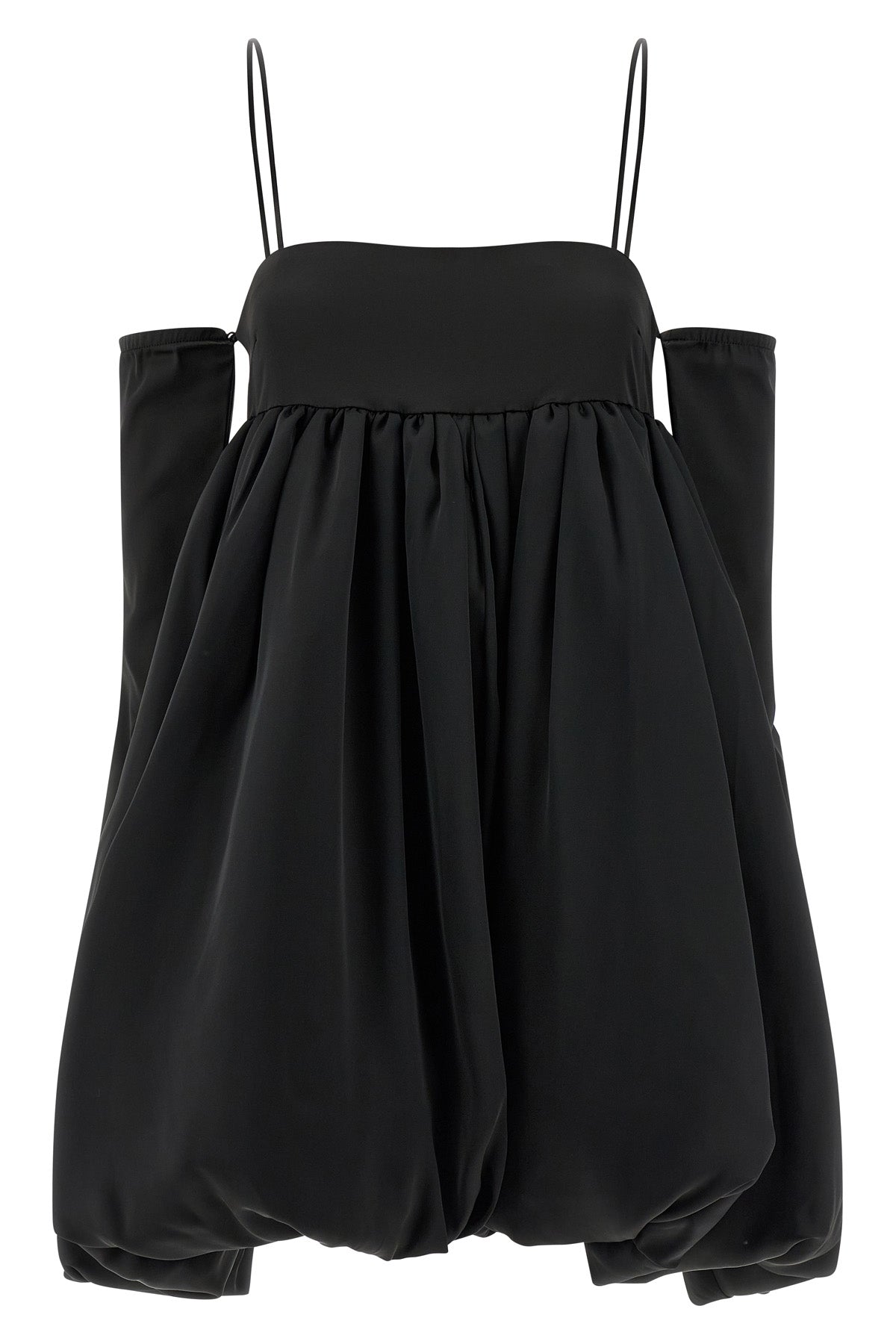 satin le bubble satin mini dress