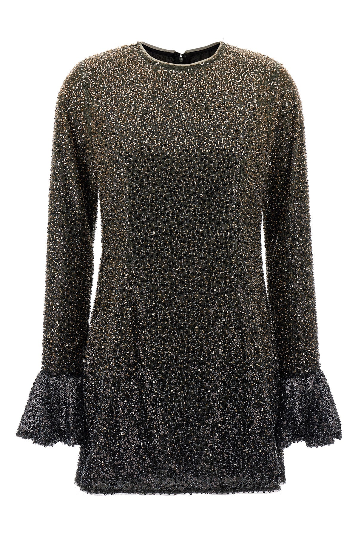 ROTATE BIRGER CHRISTENSEN 36 beaded ls mini fabric dress