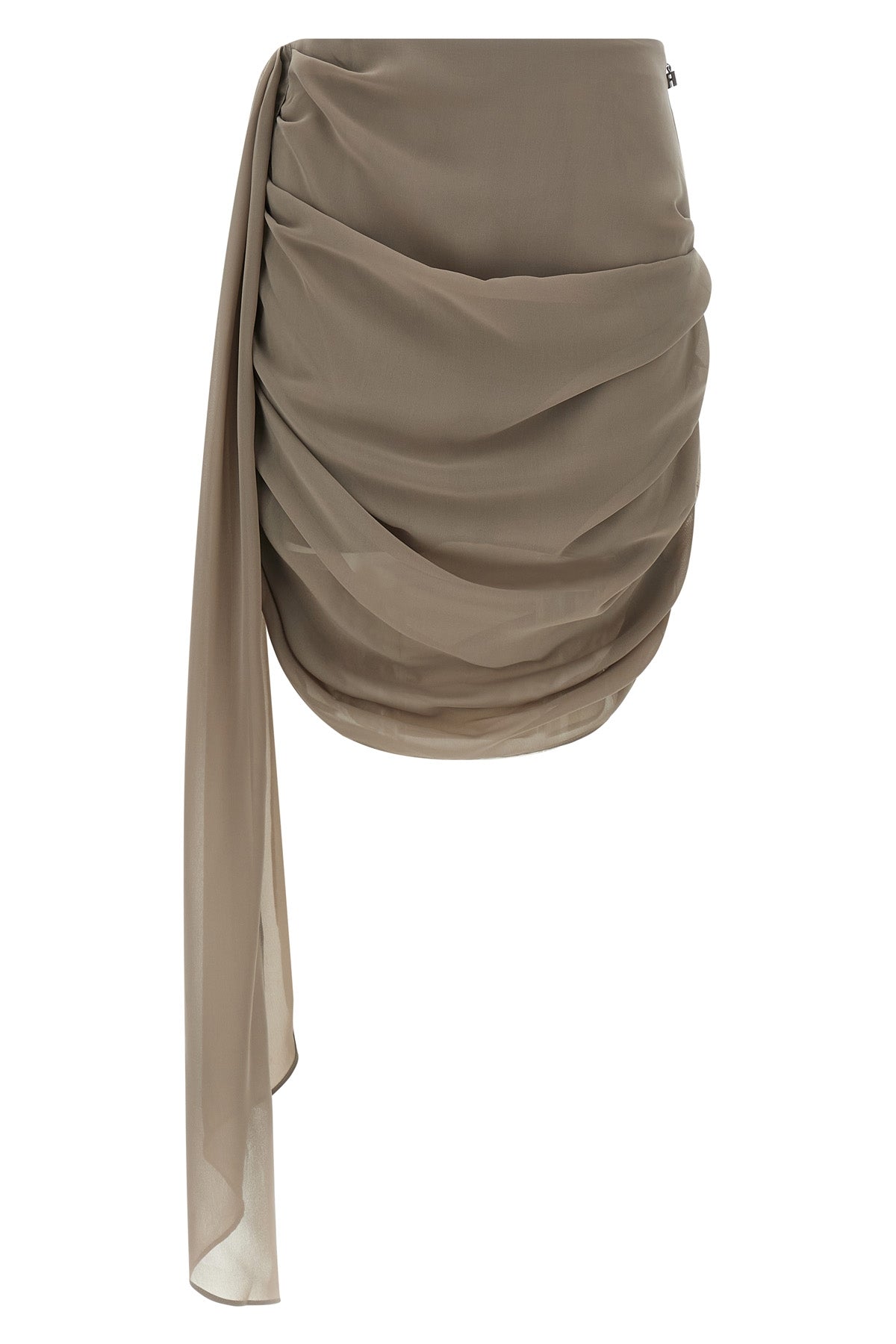 ROTATE BIRGER CHRISTENSEN 34 mini skirt chiffon draped in semi-transparent chiffon effect fabric