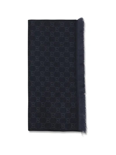 gg supreme embroidered wool scarf