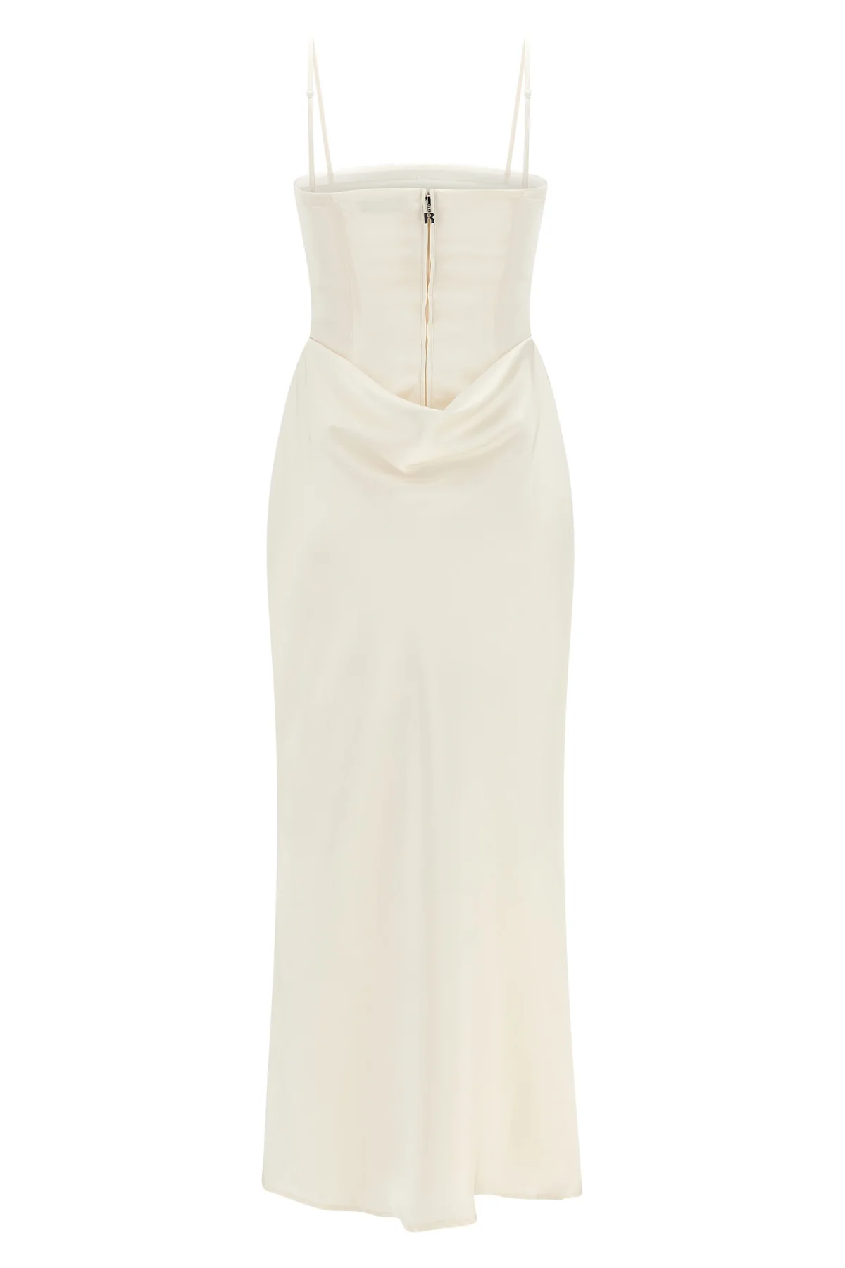 corsage long satin dress