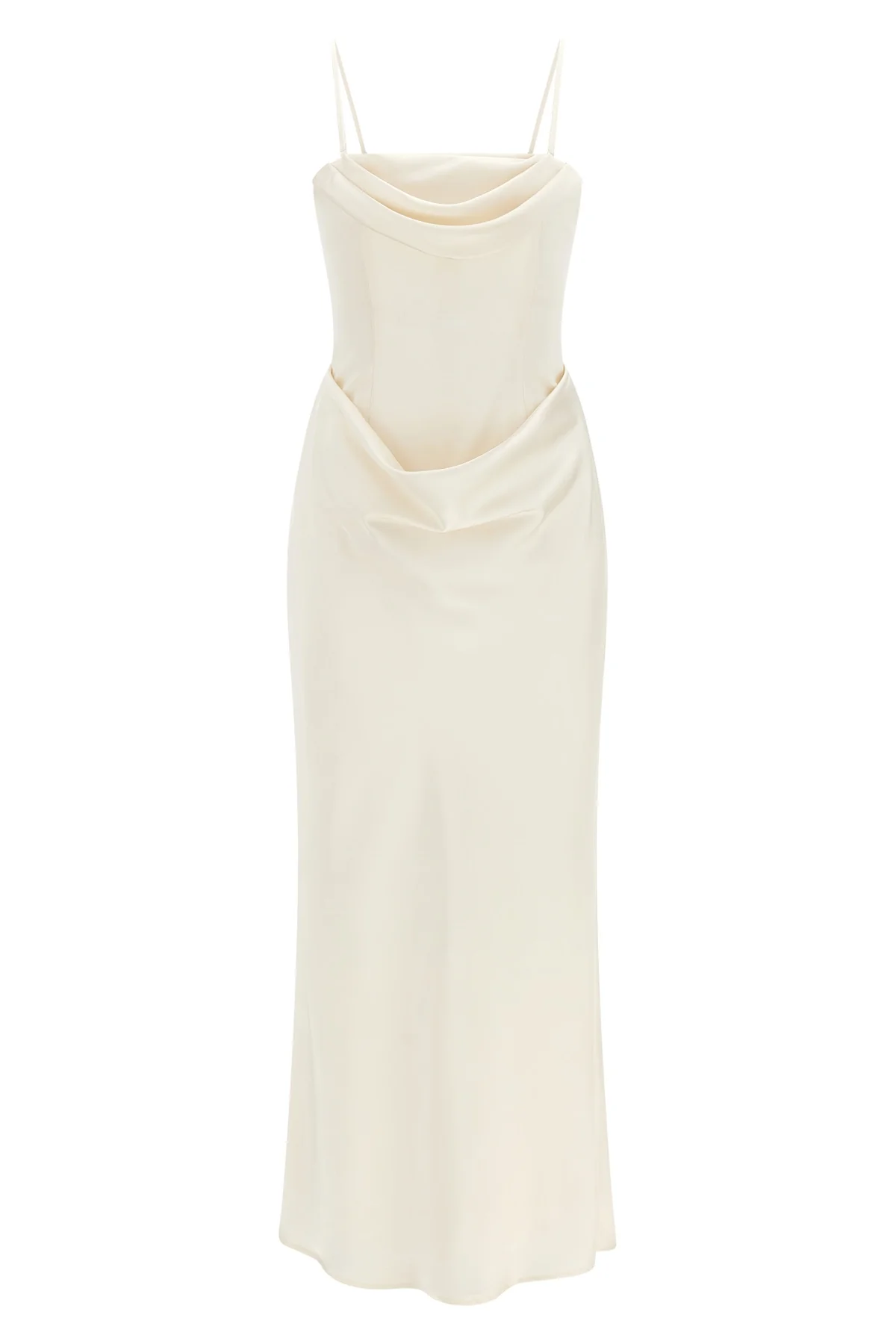 corsage long satin dress