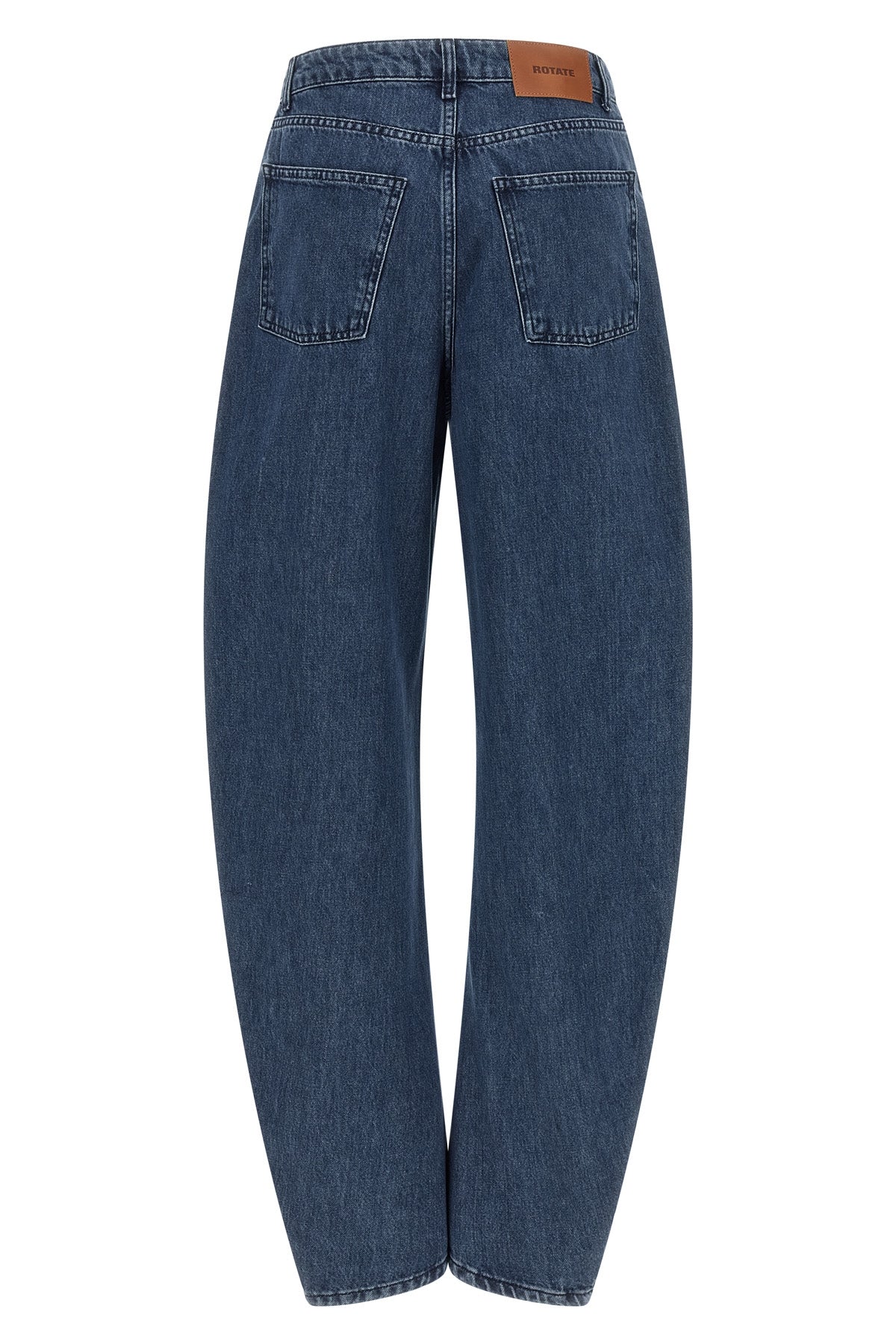 ROTATE BIRGER CHRISTENSEN 24 draped barrel leg cotton denim jeans