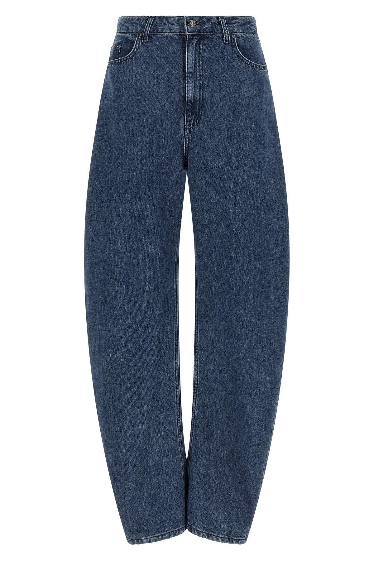 ROTATE BIRGER CHRISTENSEN 24 draped barrel leg cotton denim jeans
