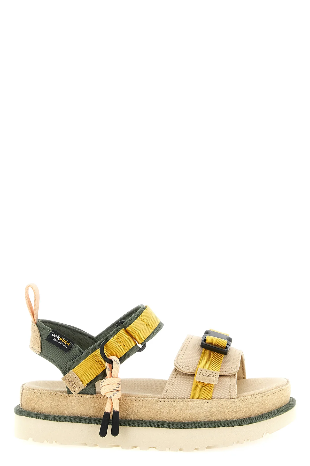 UGG 38 goldenstar wildwood suede and cordura® ultralite fabric sandals