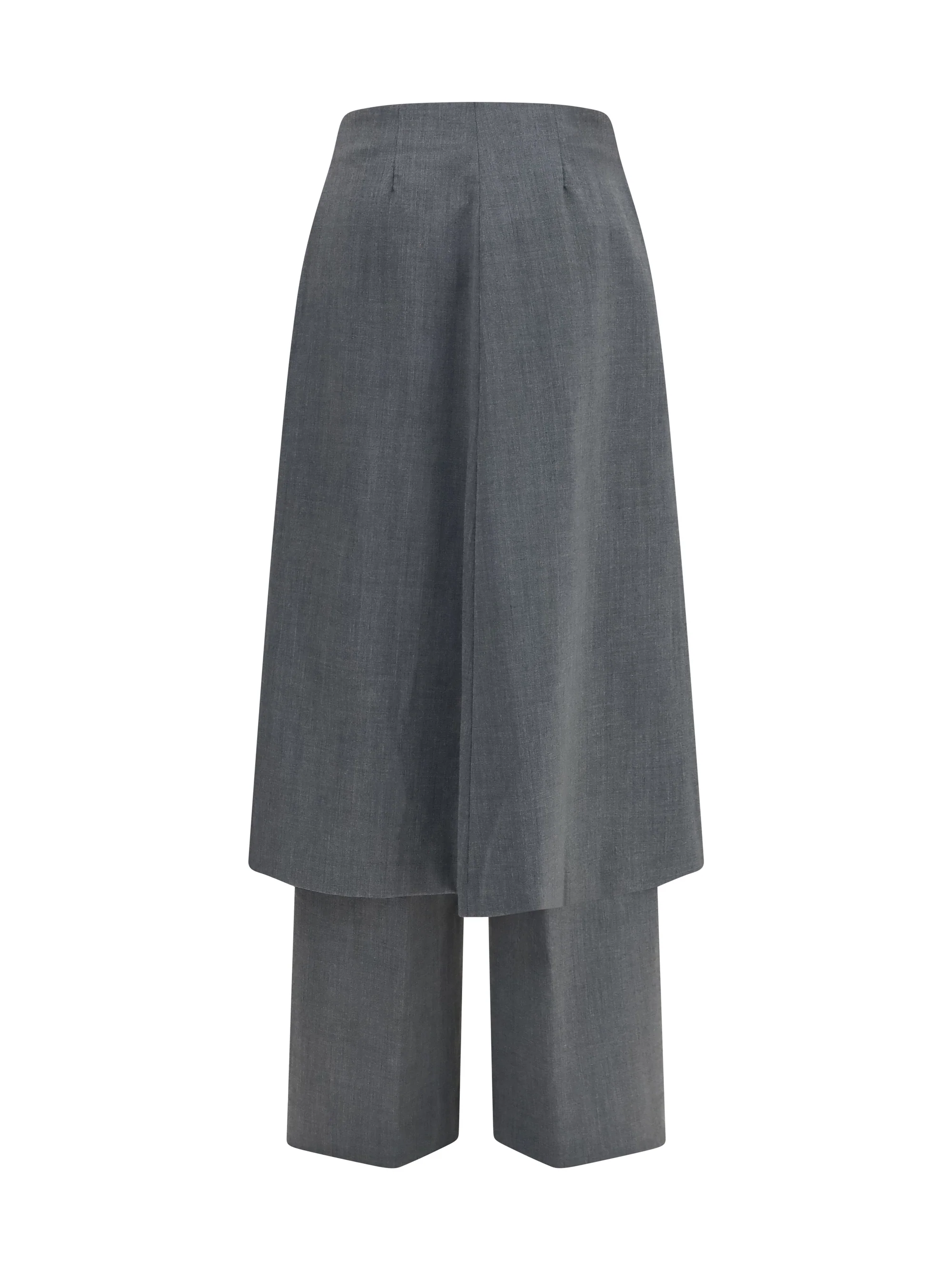 THE LATEST 38 tailored pants with draped skirt panel