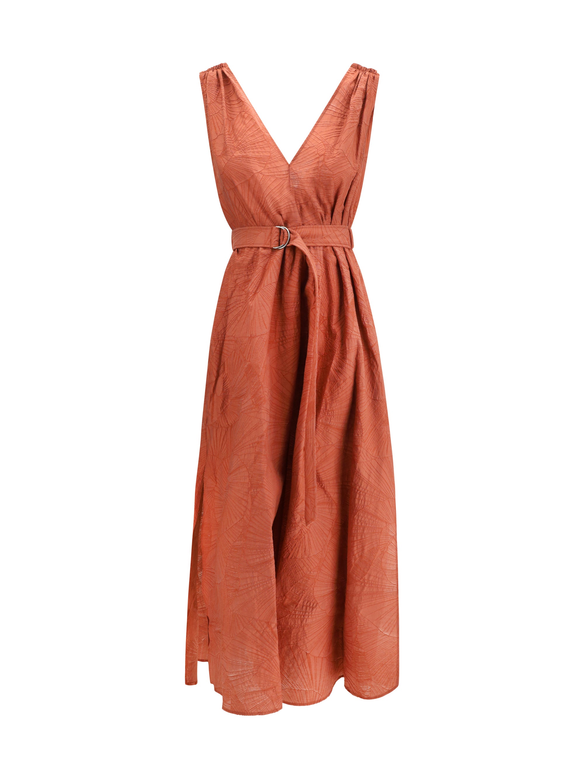 BRUNELLO CUCINELLI L midi dress with floral motif