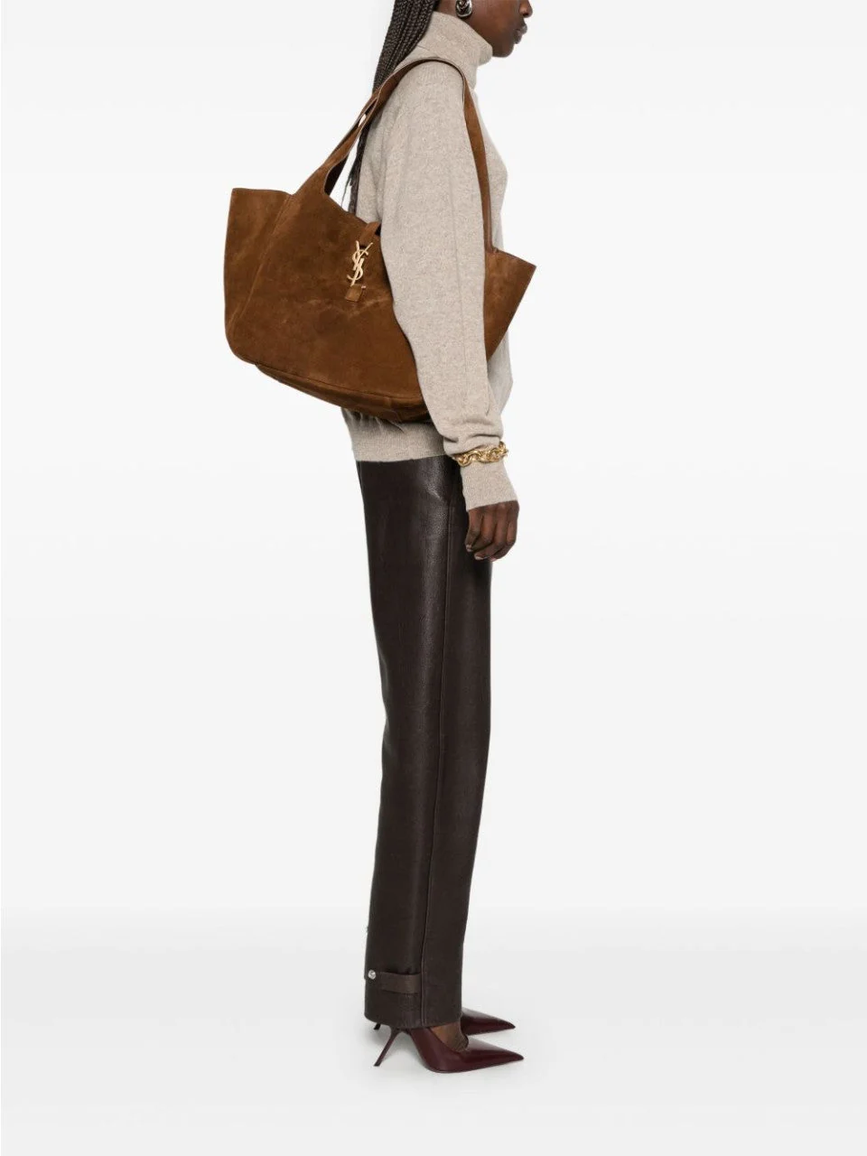 Le 5 a 7 Bea Tote Suede Leather Tote