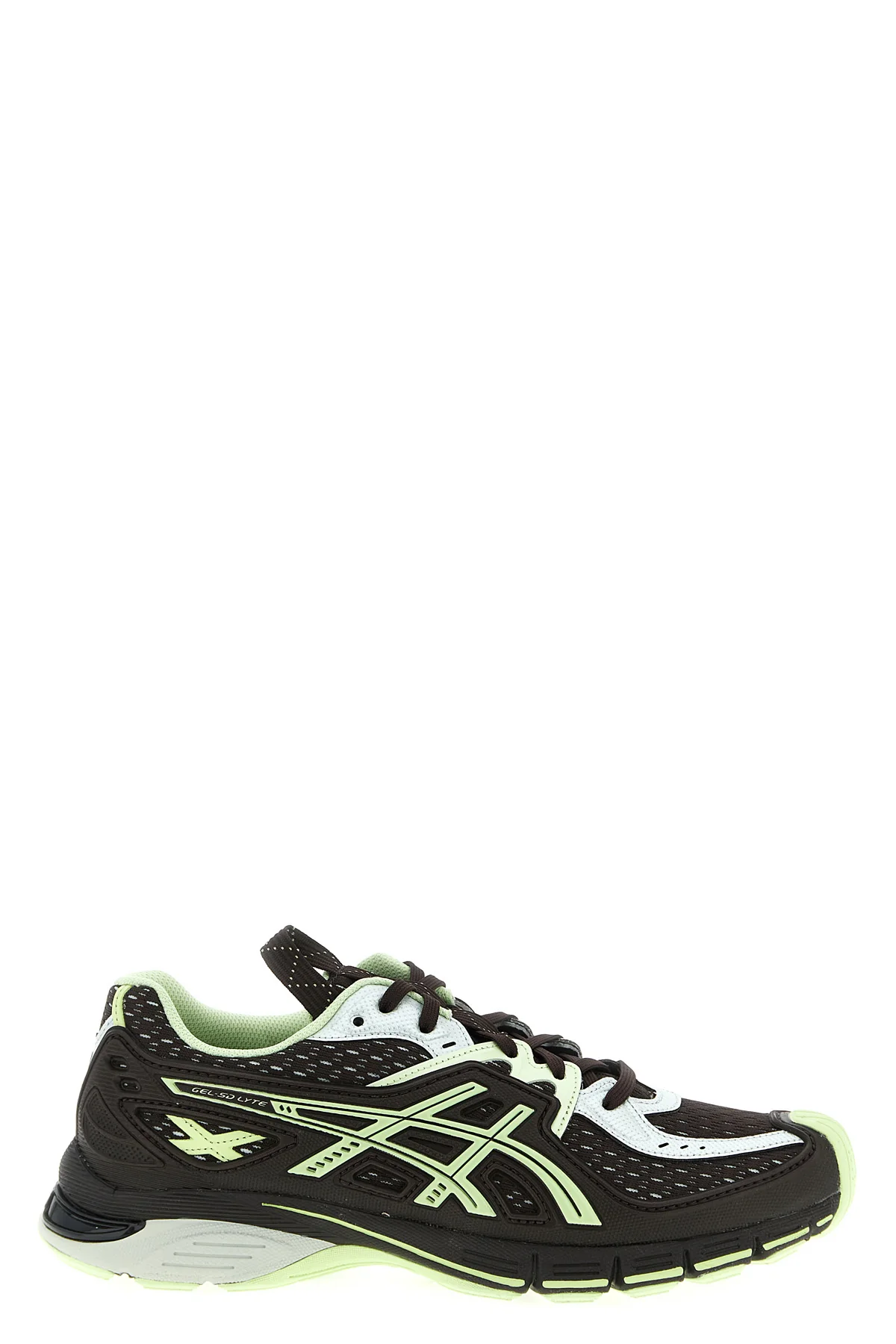 ASICS 7.5 ub12-s gel-sd lyte® sneakers in anodized synthetic leather and open hole mesh