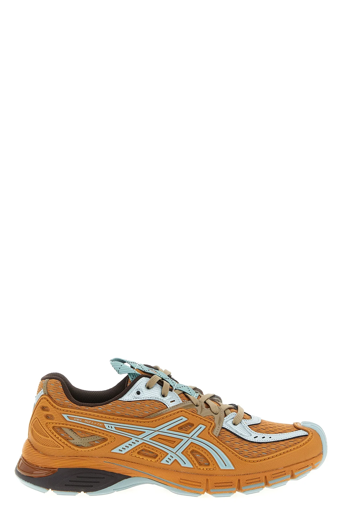 ASICS 8.5 ub12-s gel-sd lyte® sneakers in anodized synthetic leather and open hole mesh