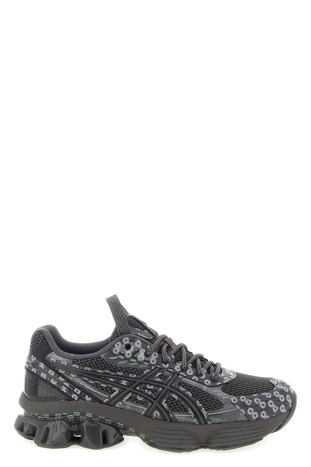 ASICS 10 us7-s gel-kinetic fluent sneakers in technical fabric and mesh