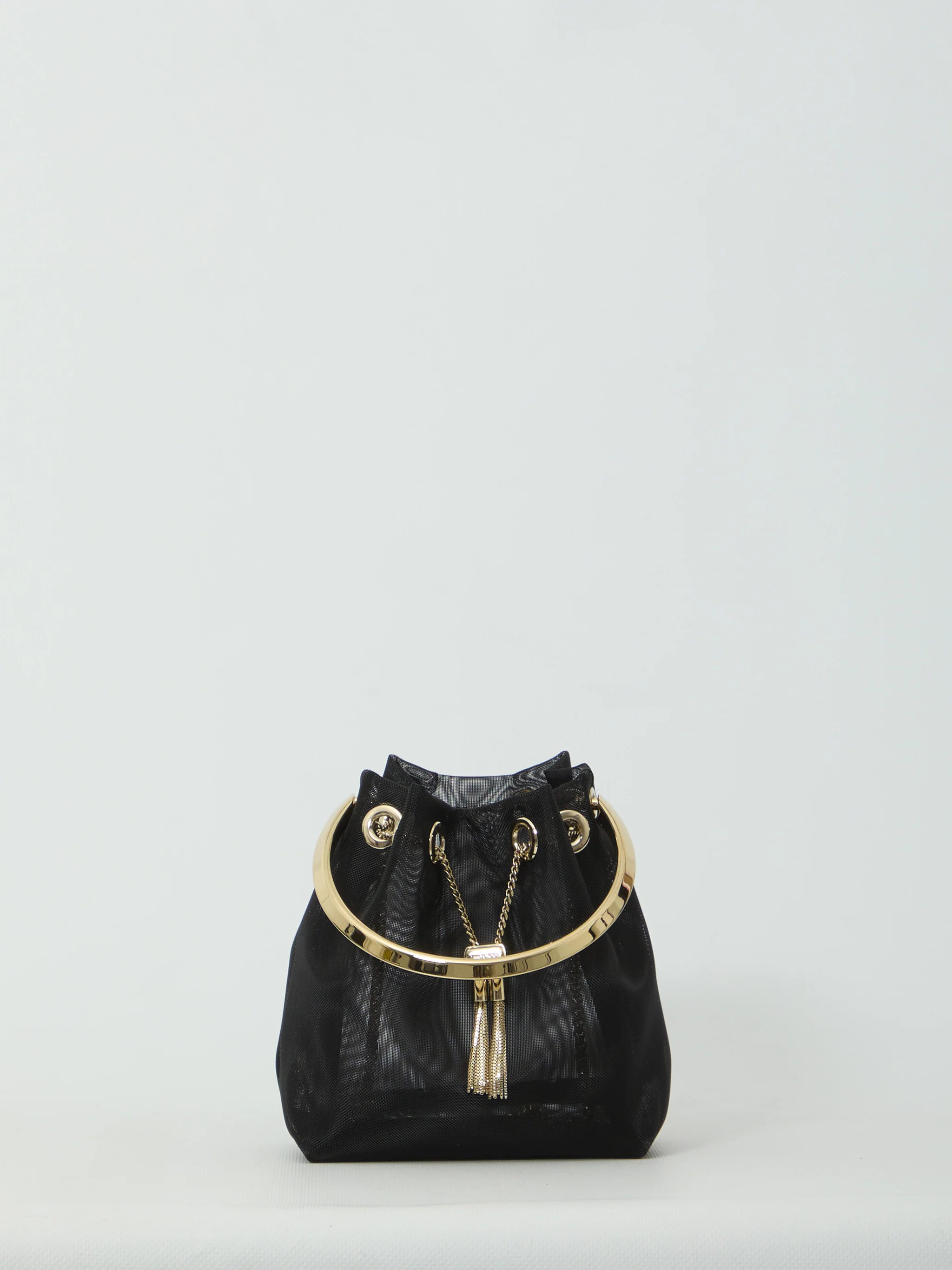 black mesh bon bon bag
