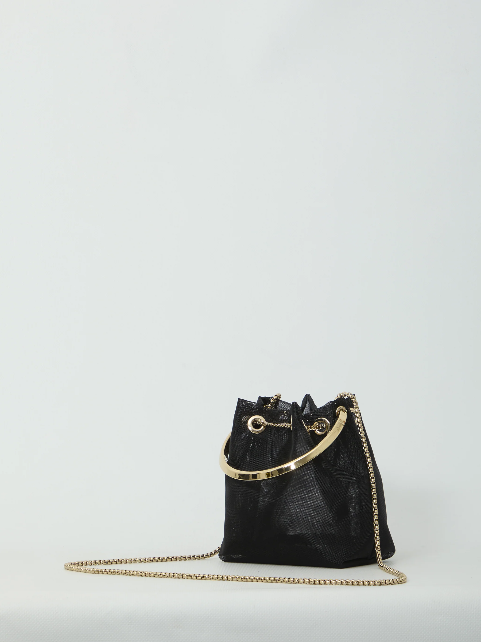 black mesh bon bon bag