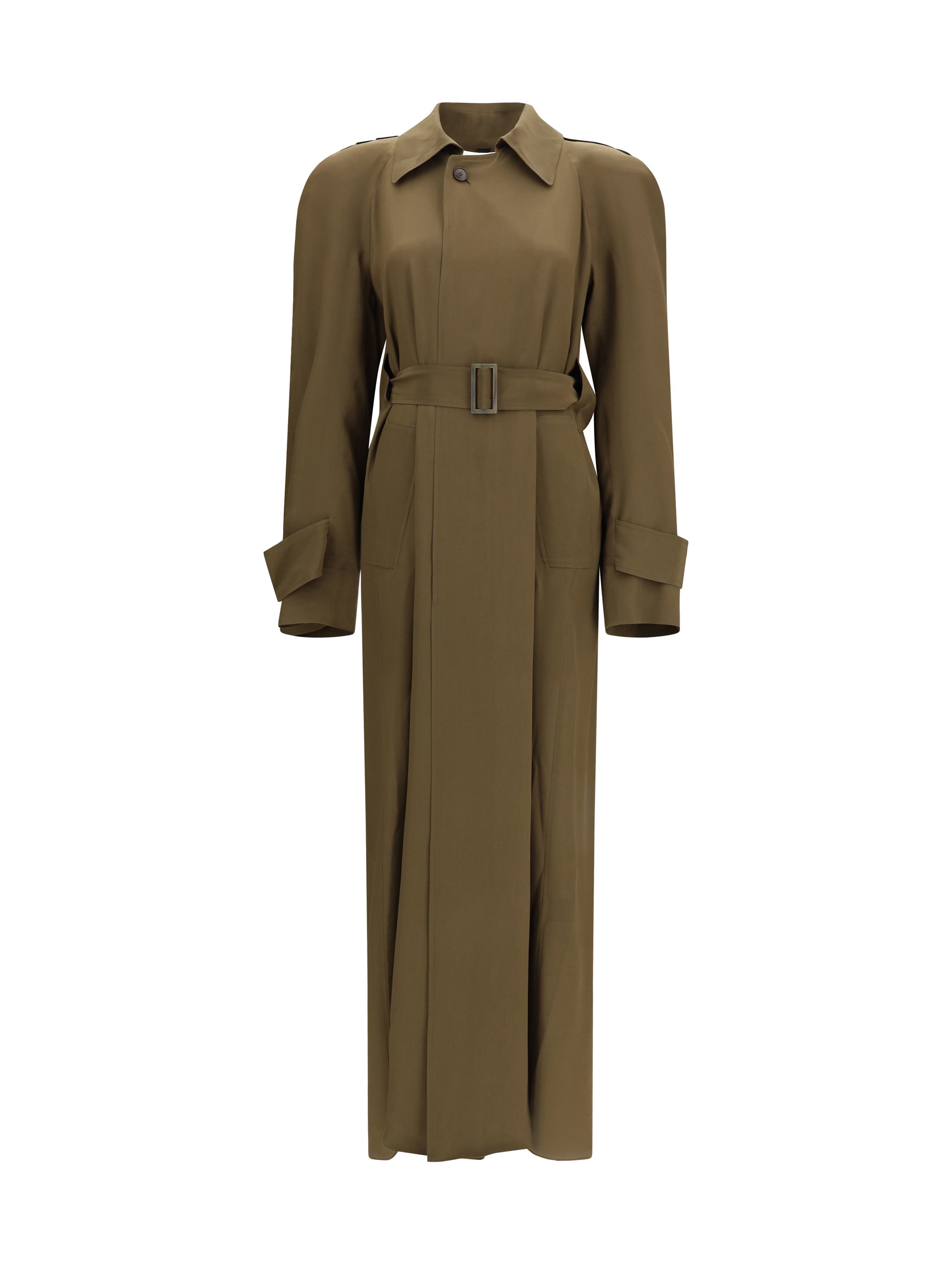 silk trench coat