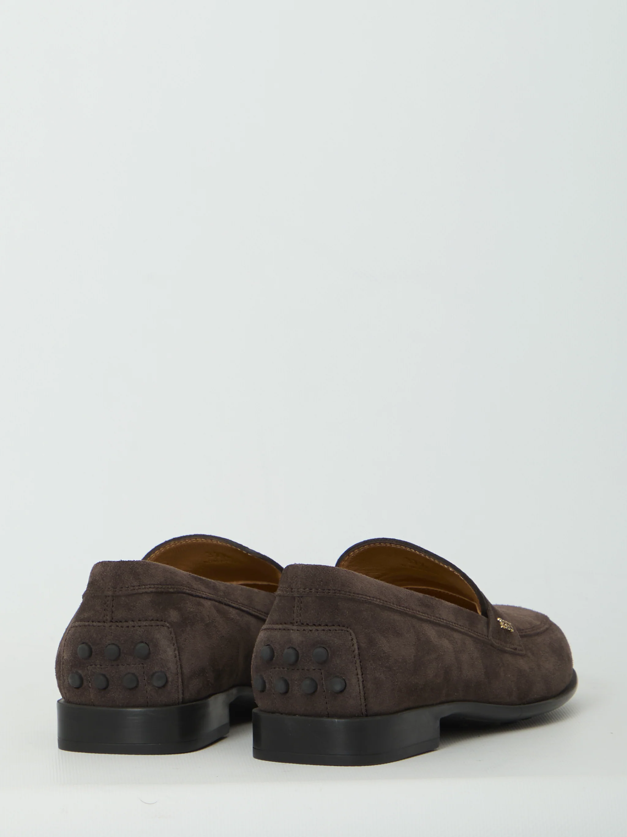 brown suede loafers