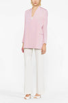 single breast cady viscose blend blazer