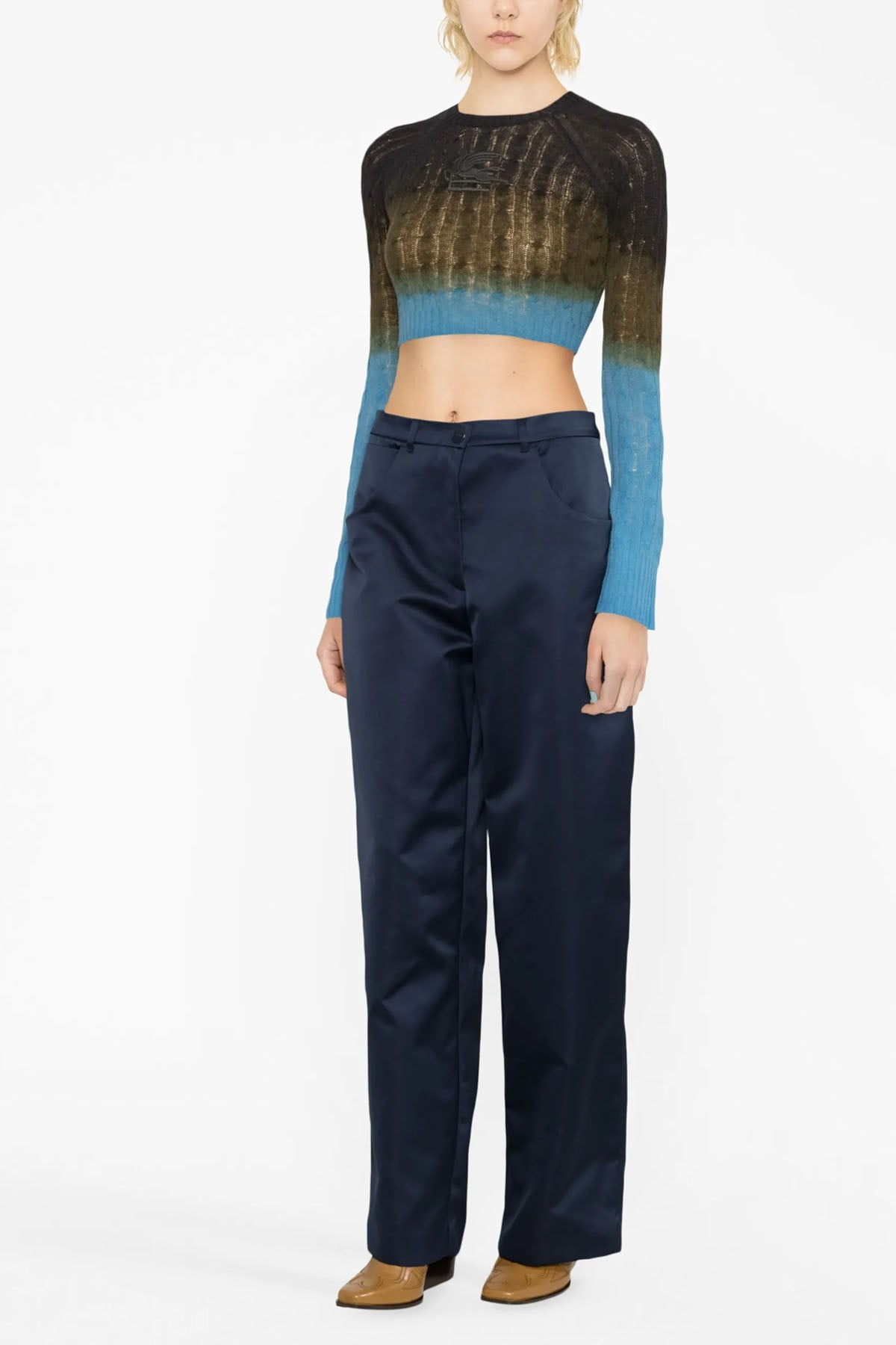 ETRO 38 duchesse fabric cargo pants