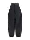 high-waisted twisted-seam pants