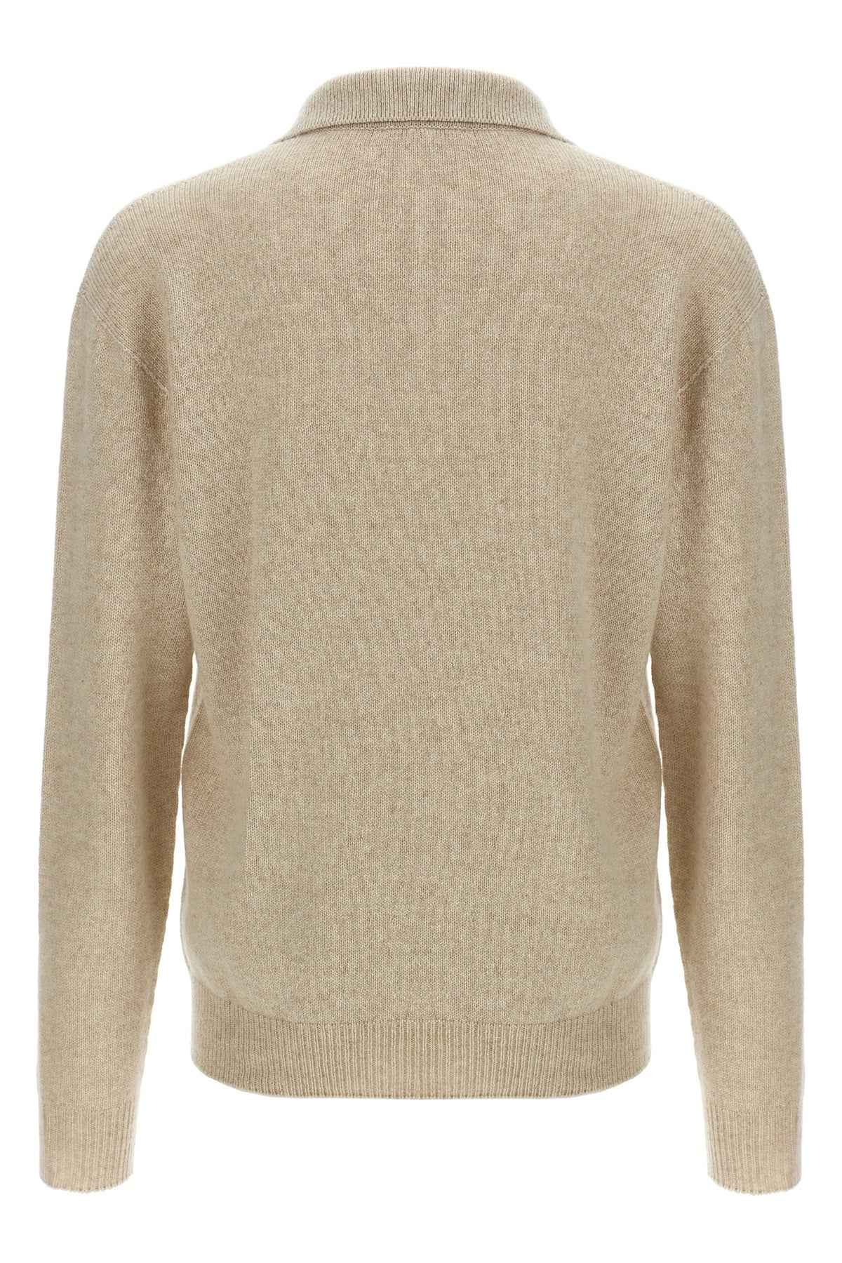 THE ROW XL leach half-weight cashmere polo shirt