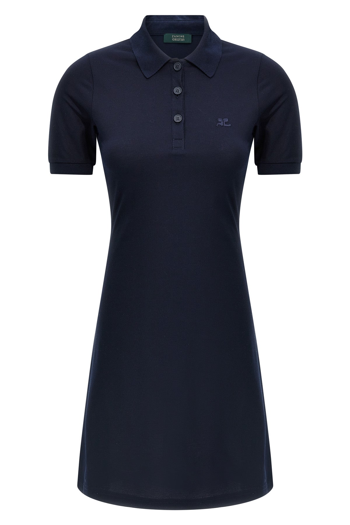 COURRÈGES M piqué cotton polo mini dress