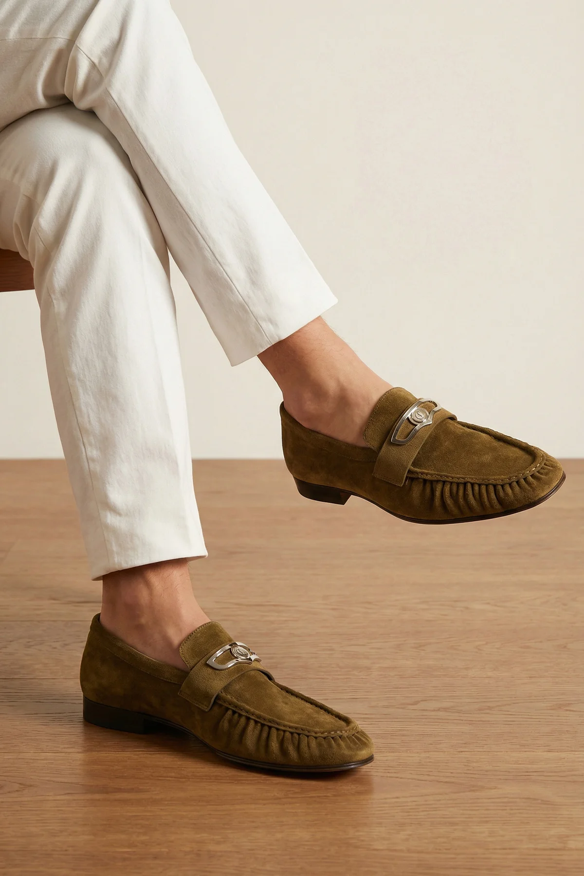 CHRISTIAN LOUBOUTIN 41 mocallista loafers in veau velours