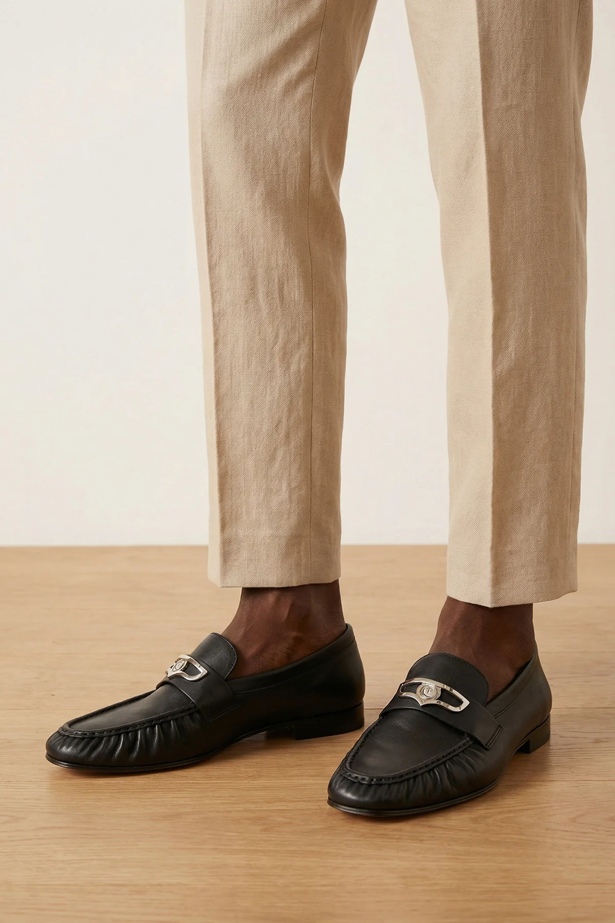 CHRISTIAN LOUBOUTIN 40 mocallista loafers in lux nappa leather
