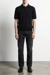 borges top polo shirt in lightweight cashmere linen and silk blend fabric