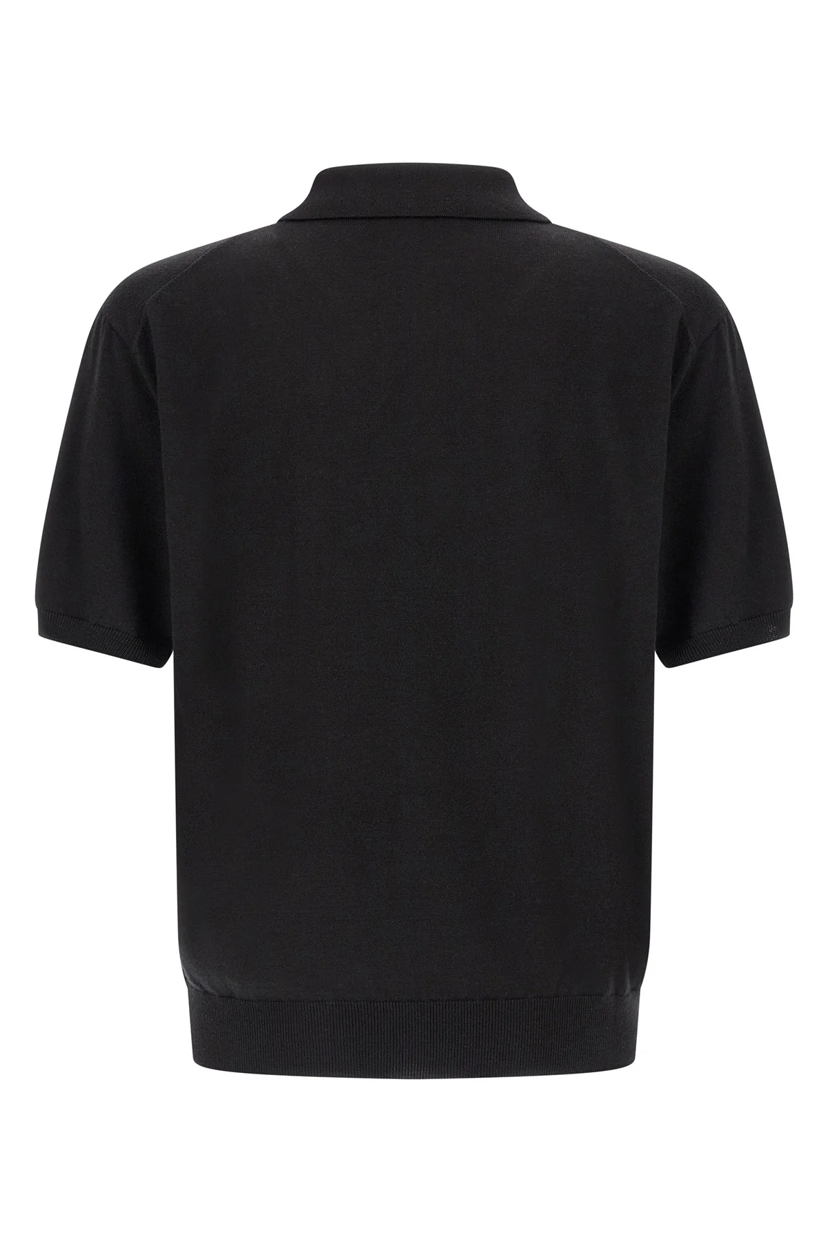 borges top polo shirt in lightweight cashmere linen and silk blend fabric