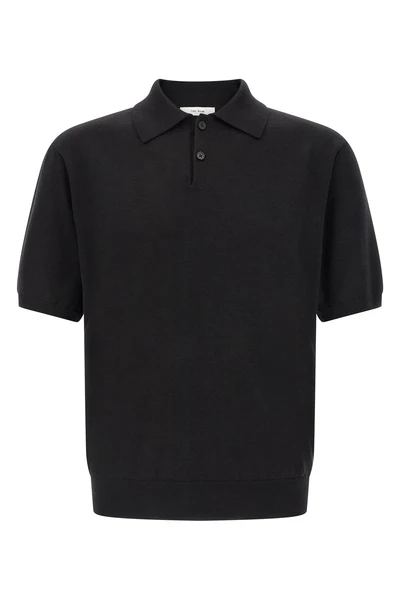 borges top polo shirt in lightweight cashmere linen and silk blend fabric