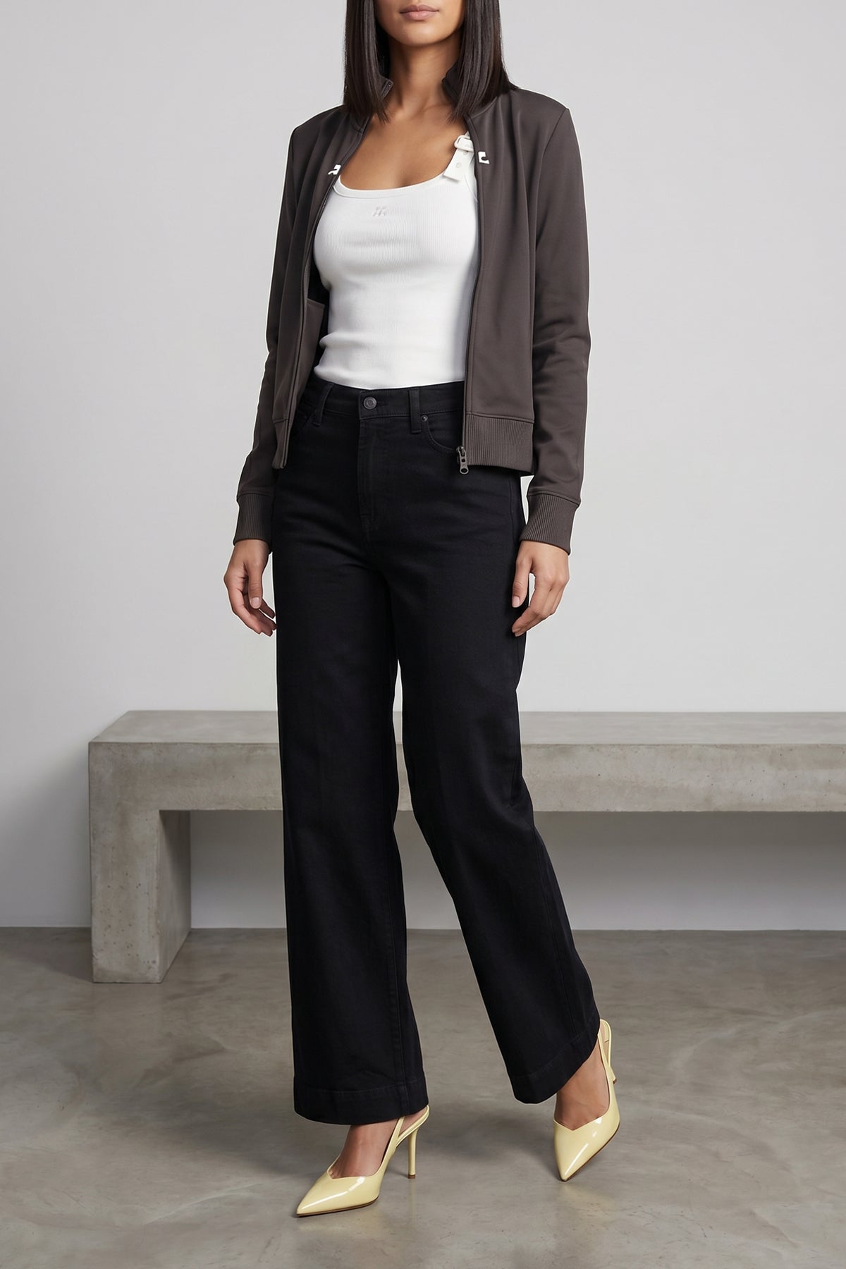 COURRÈGES L tracksuit interlock jersey sweatshirt