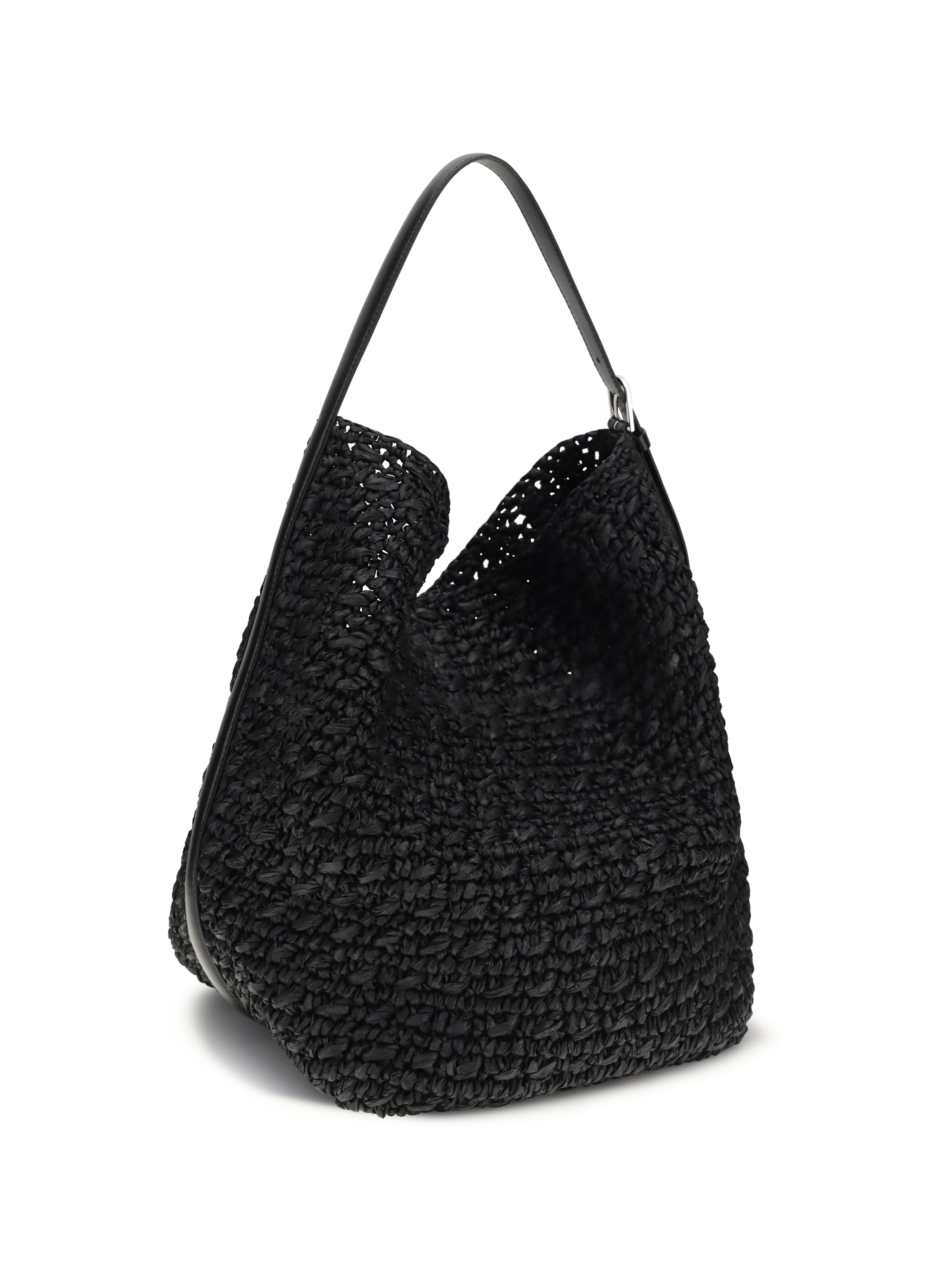 paper raffia tote shoulder bag