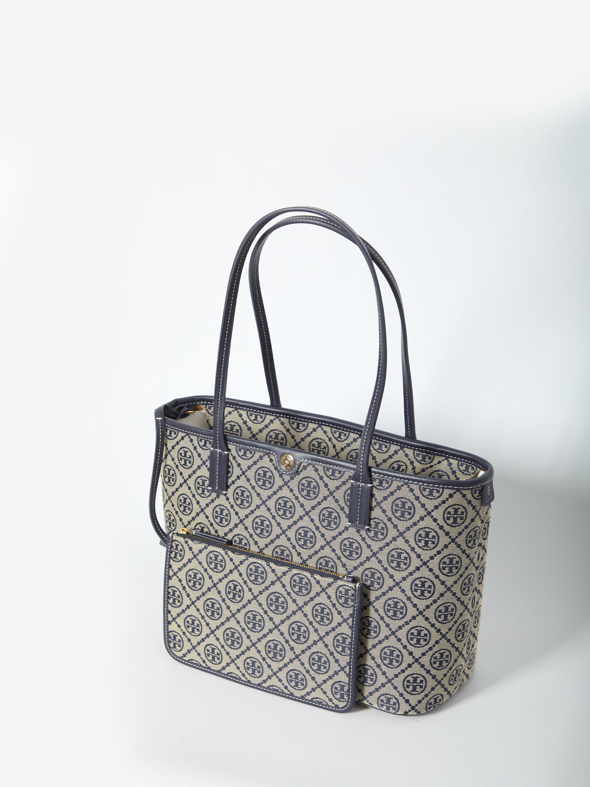t monogram tote bag small