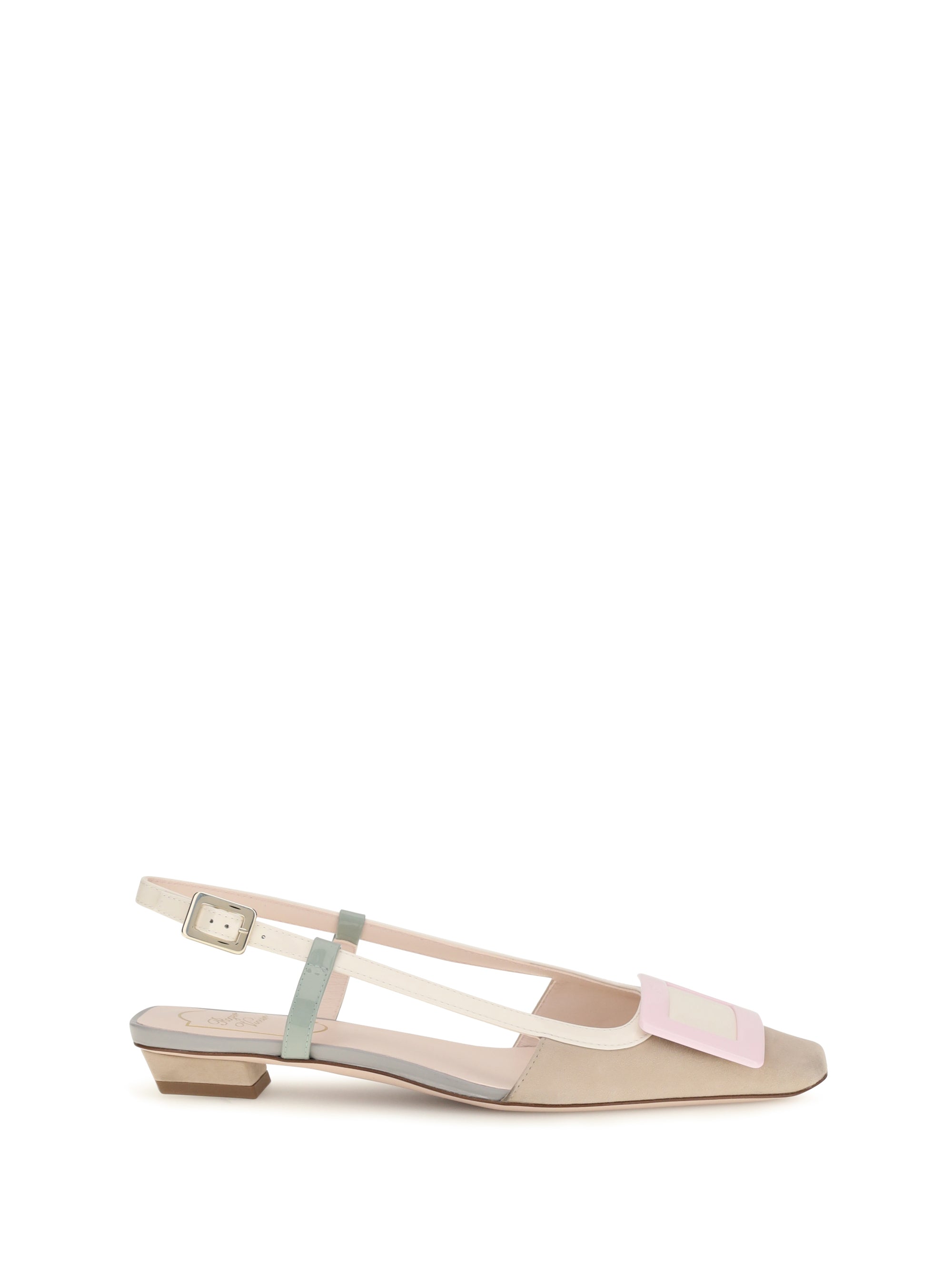 ROGER VIVIER 36 suede belle vivier slingback ballerinas