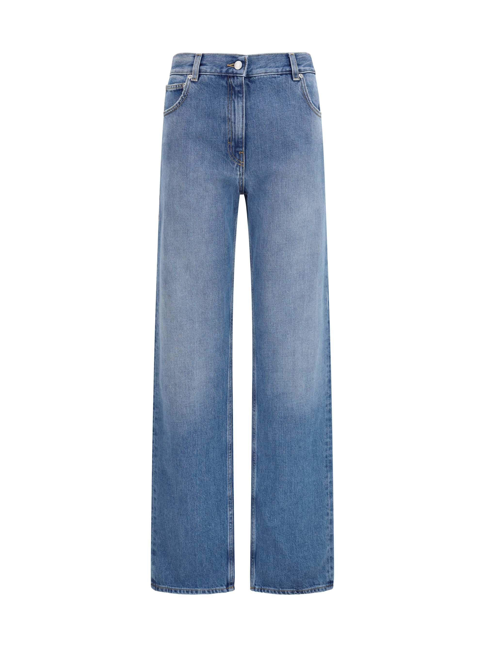 straight-leg jeans in denim