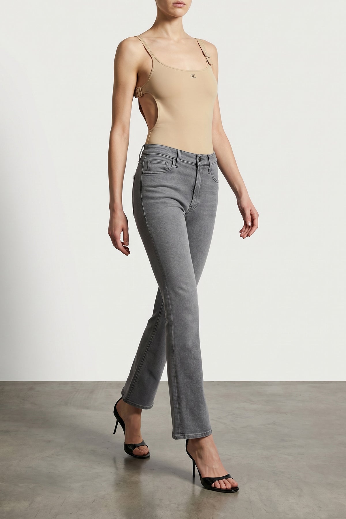 MOTHER 24 the hustler ankle fray stretch cotton denim jeans