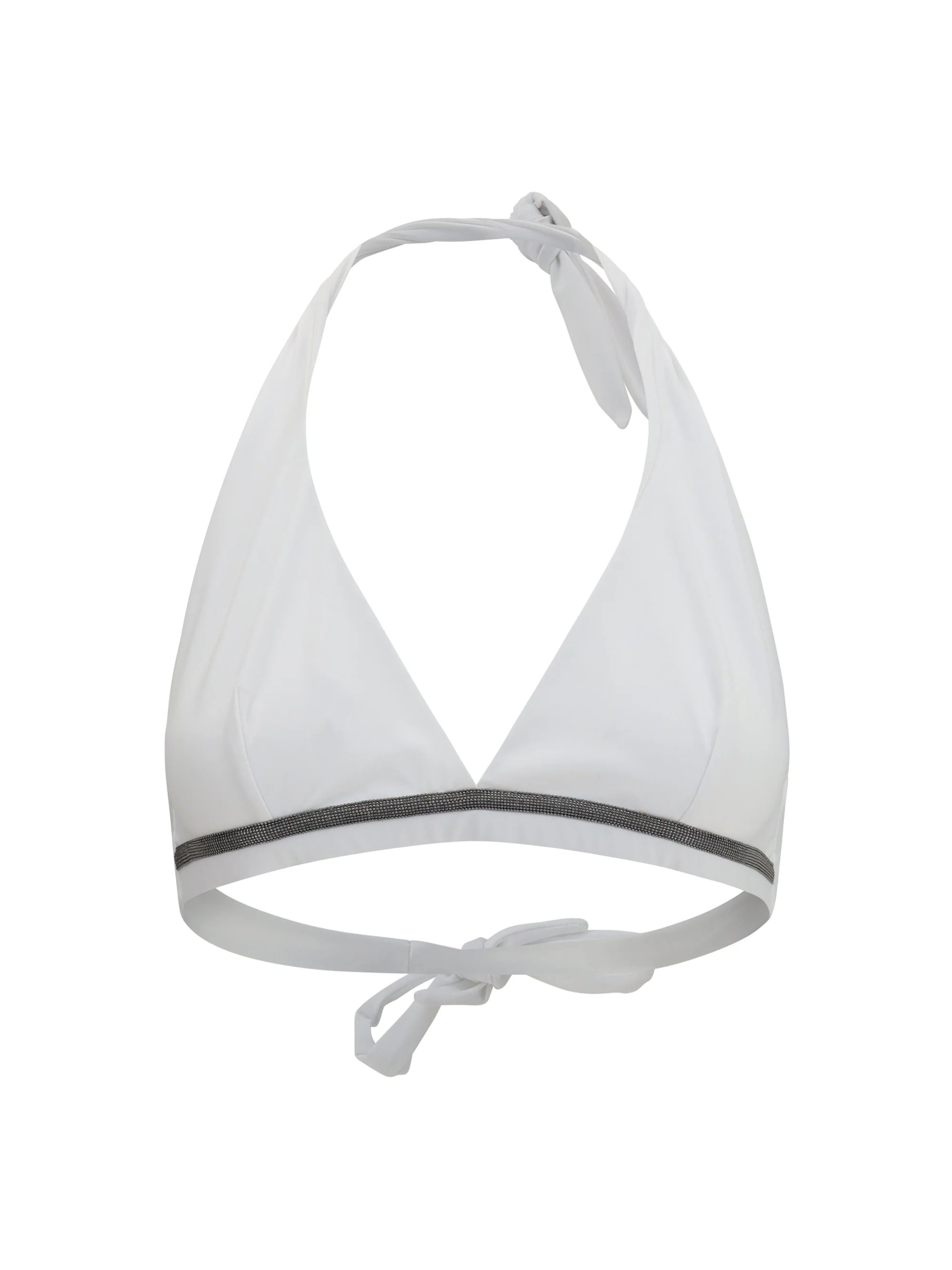 tech jersey bikini top with monili