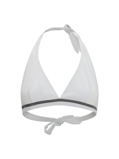 tech jersey bikini top with monili
