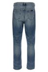 5 pocket stonewashed cotton denim jeans