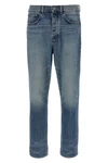 5 pocket stonewashed cotton denim jeans